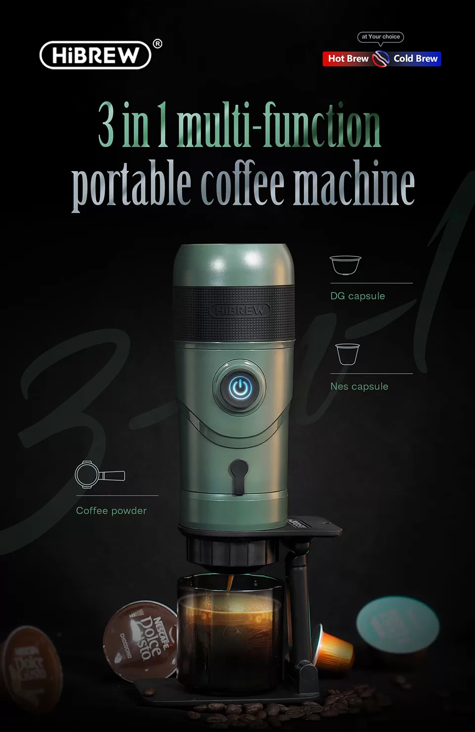 HiBREW H4A 80W Portable Car Coffee Machine