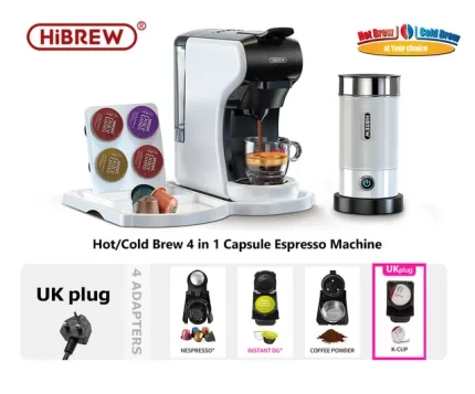 HiBREW H1A 4in1 Multi Capsules Machine + M1A Milk Frother